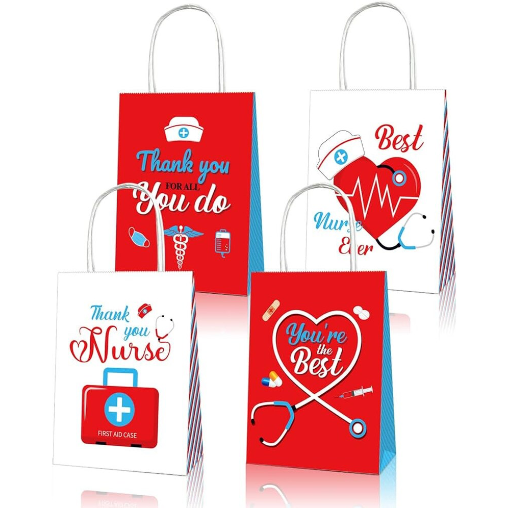 Thank You Nurse Best Nurse Ever Paper Gift Bags 12 Pack
