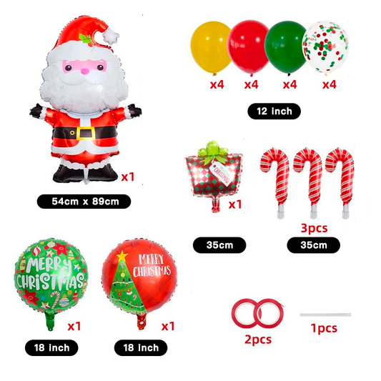 Merry Christmas Santa Balloon Set 25pcs