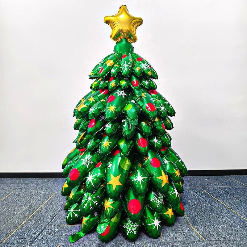 3D Super-shaped Christmas Tree Foil Balloon Set