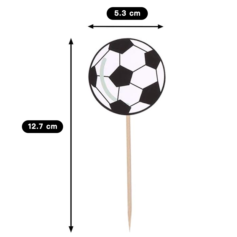 Sports Theme Basketball Soccer Baseball Rugby Cupcake Toppers 12 Pack