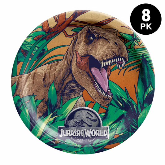 Jurassic Into The Wild 23cm 9 inch Round Paper Plates 8PK