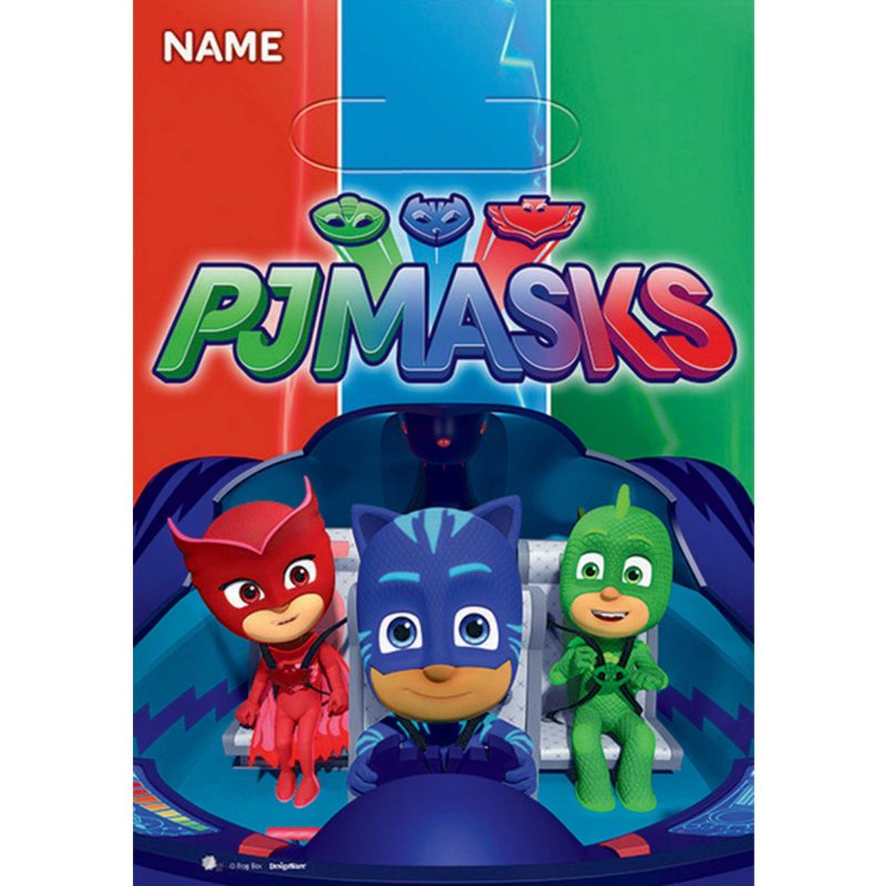 PJ Masks Plastic Gift Loot Bags 8 Pack