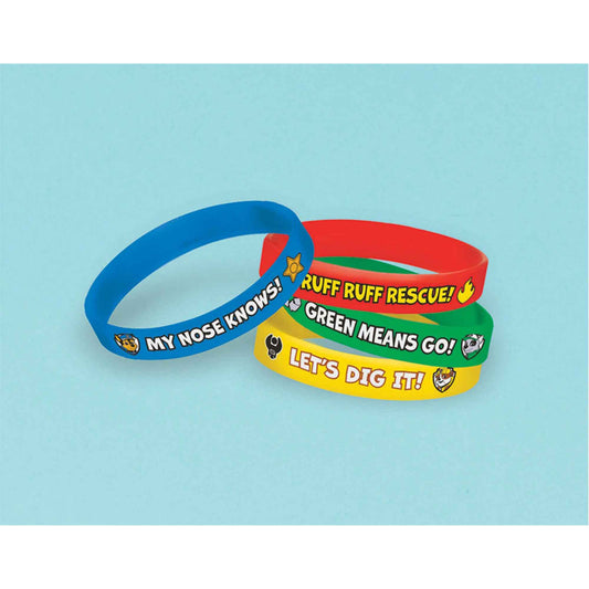 Paw Patrol Rubber Bracelet Party Favour 4 Pack