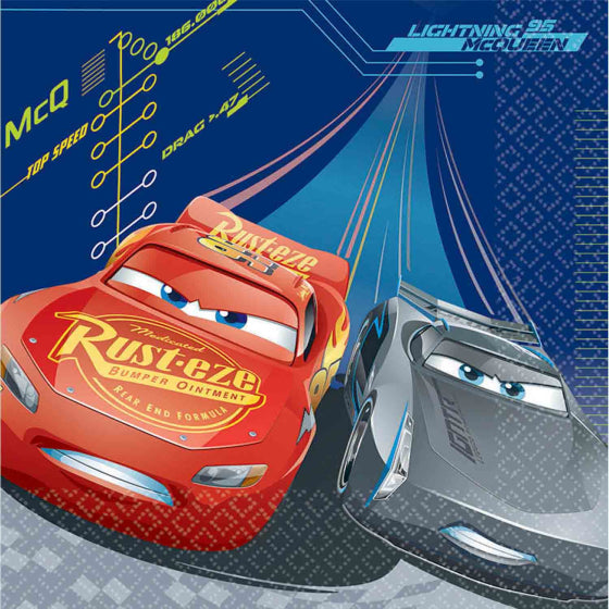 Disney Cars 3 Lunch Napkins 16 Pack