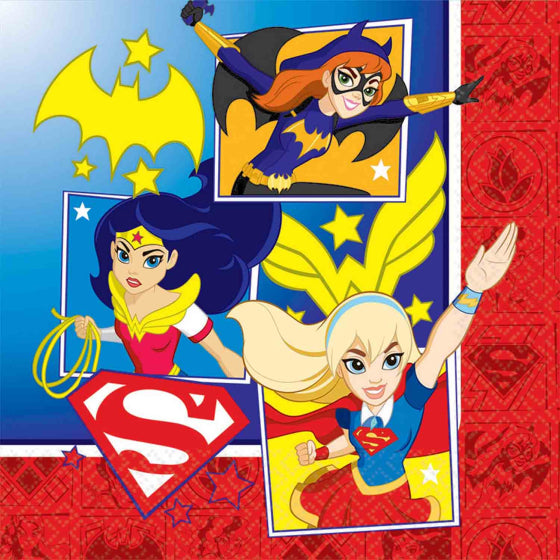 DC Superhero Girls Luncheon Napkins 16 Pack