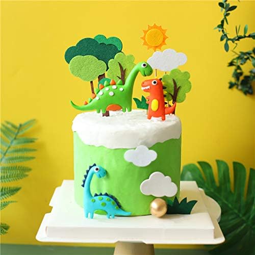 Cute Dinosaur Theme Birthday Cake Decorating Set