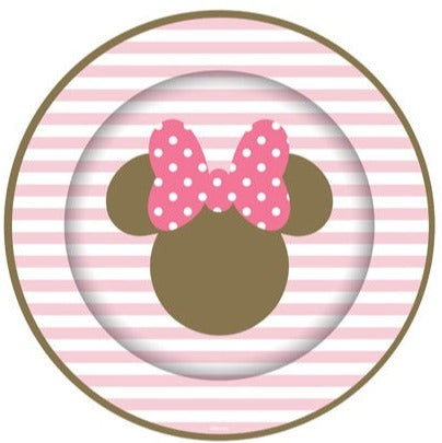 Minnie Mouse 9 inch Paper Plates Round 8 Pack