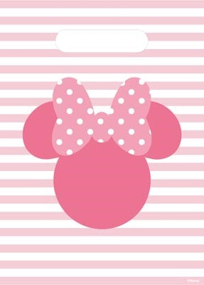 Minnie Mouse Plastic Gift Loot Bags 8 Pack