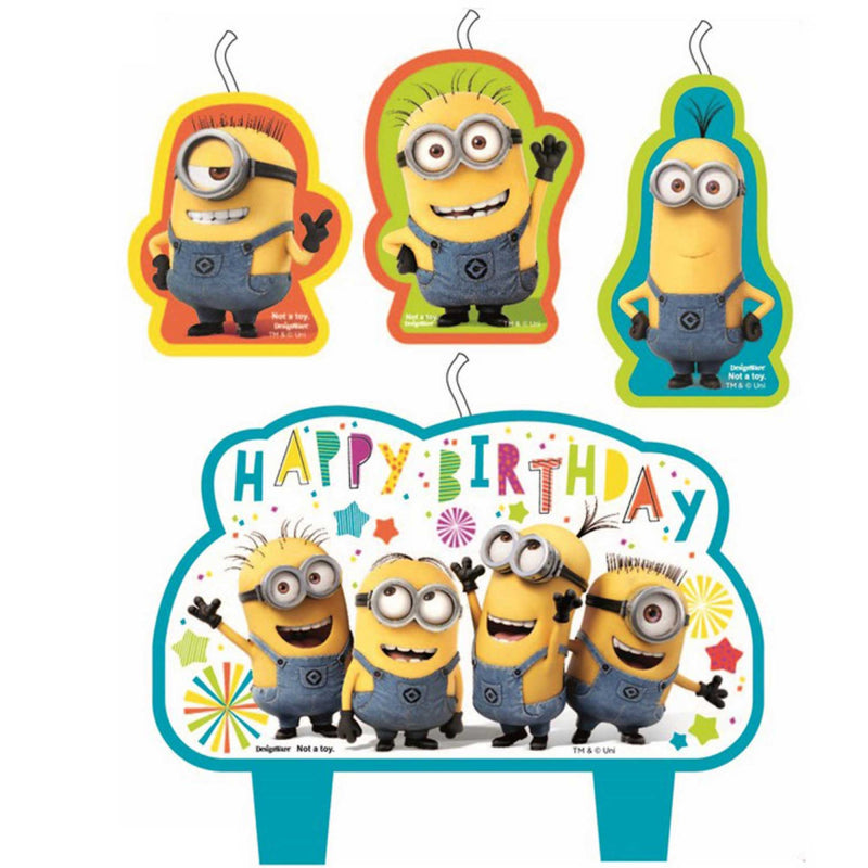 Despicable Me Minions Birthday Candle Set 4 Pack