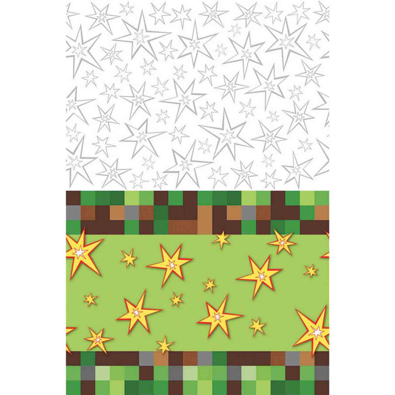 TNT Party Pixel Game Plastic Tablecloth 243cm x 137cm