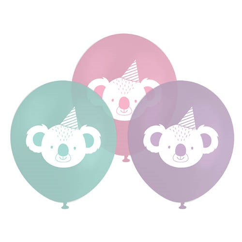 Australiana Koala Printed Latex Balloons 10 Pack