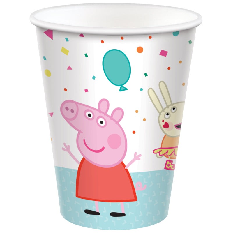 Peppa Pig Confetti Party 266ml 9oz Paper Cups 8 Pack
