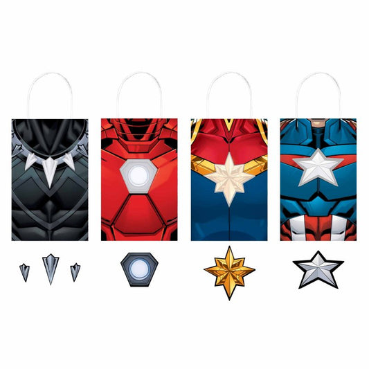 Marvel Avengers Create Your Own Paper Kraft Bags 8 Pack