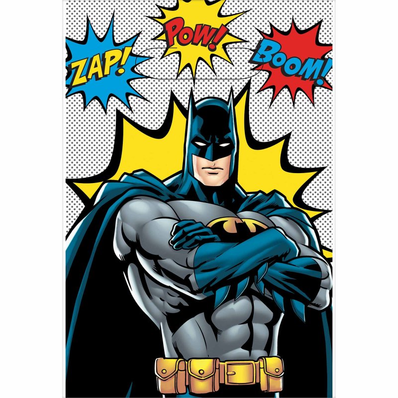 Batman Heroes Unite Theme Plastic Gift Loot Bags 8 Pack