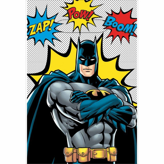 Batman Heroes Unite Theme Plastic Gift Loot Bags 8 Pack