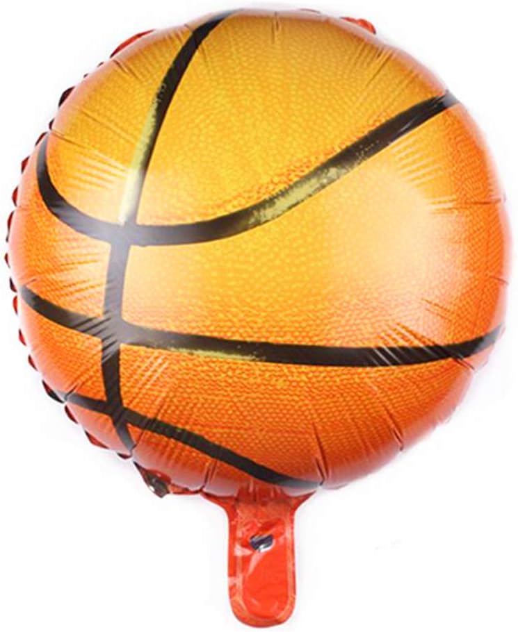 Basketball Shaped Foil Latex Balloons 20 Pack