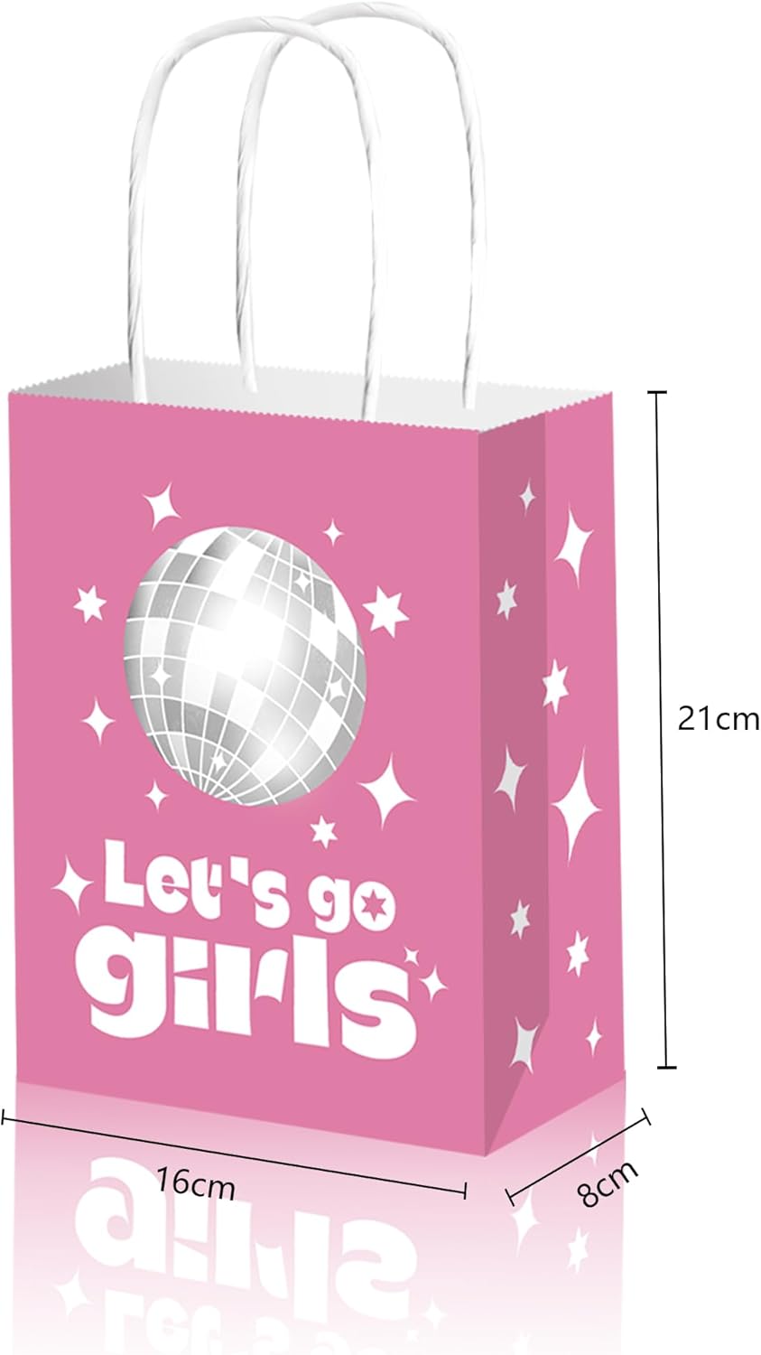 Disco CowGirl Paper Gift Bags with Handles (Pack of 12)
