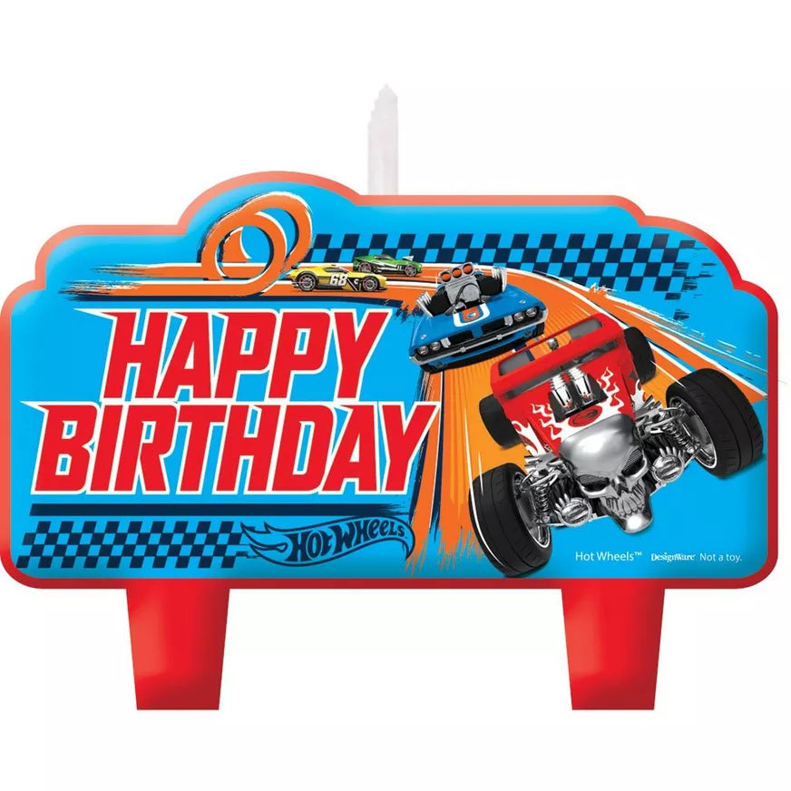 Hot Wheels Wild Racer Birthday Candle Set 4 Pack
