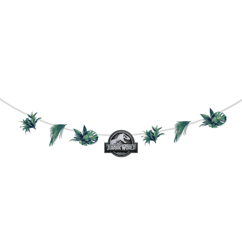 Jurassic Into The Wild Garland & Vine Leaves Banner 2.8 Meter