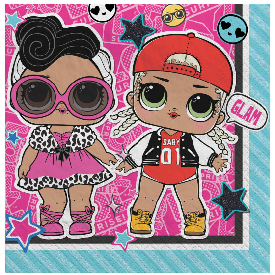 LOL Surprise Together 4EVA Lunch Napkins 16 Pack