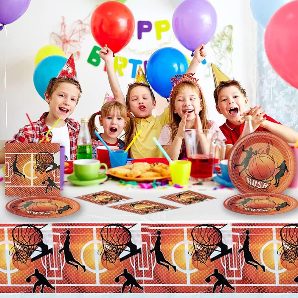 Basketball Theme Party 18cm (7 Inch) Paper Plates Round 8 Pack