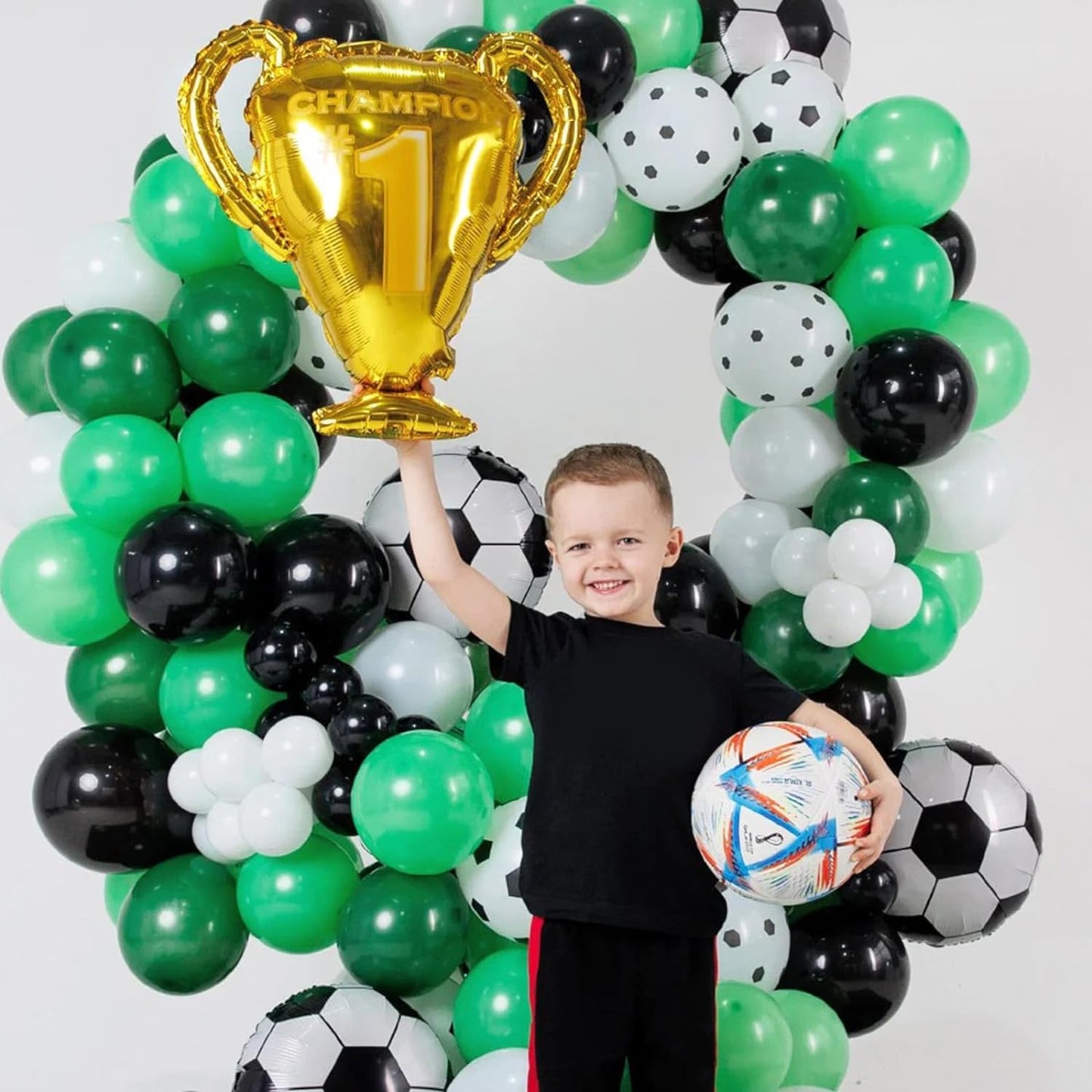 Soccer Theme Balloon Garland Kit for FIFA World Cup Euros Party Decorations