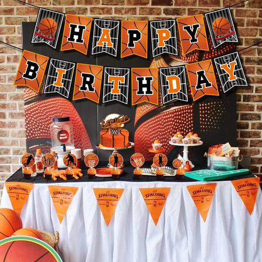 Basketball Cake Cupcake Toppers 16 Pack