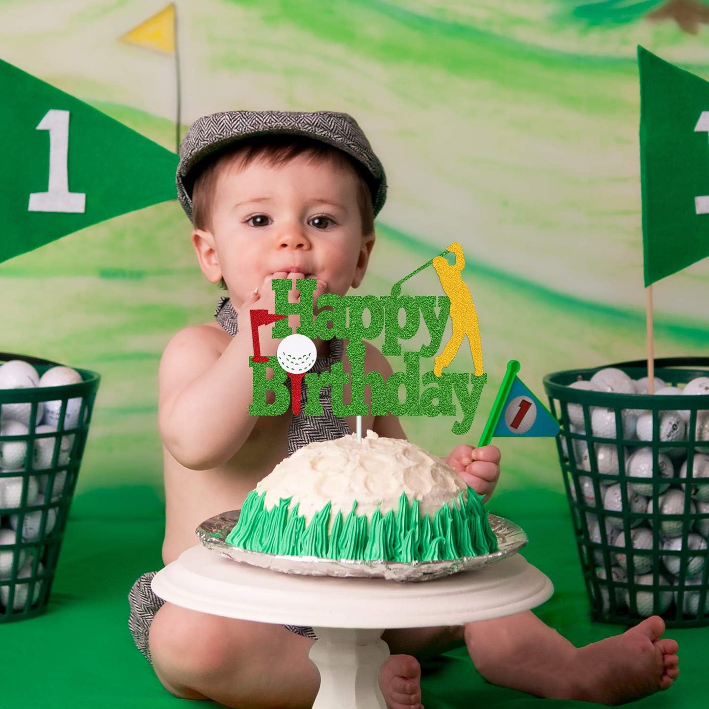 Golf theme Birthday Cake Topper