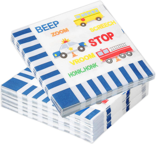 Construction Truck Theme Luncheon Napkins 20 Pack