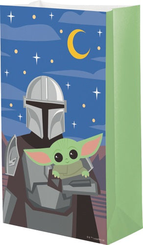 Star Wars The Mandalorian Paper Kraft Party Gift Bags 8 Pack