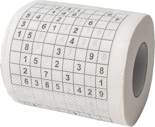 Sudoku + US Dollar Funny Toilet Paper Roll 4 Pack