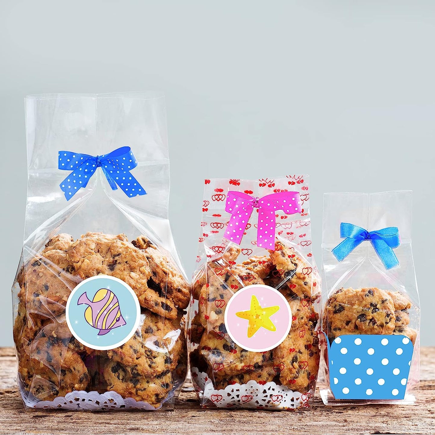 Mermaid Under the Sea Paper Gift Bags with Mini Stickers 12 Pack