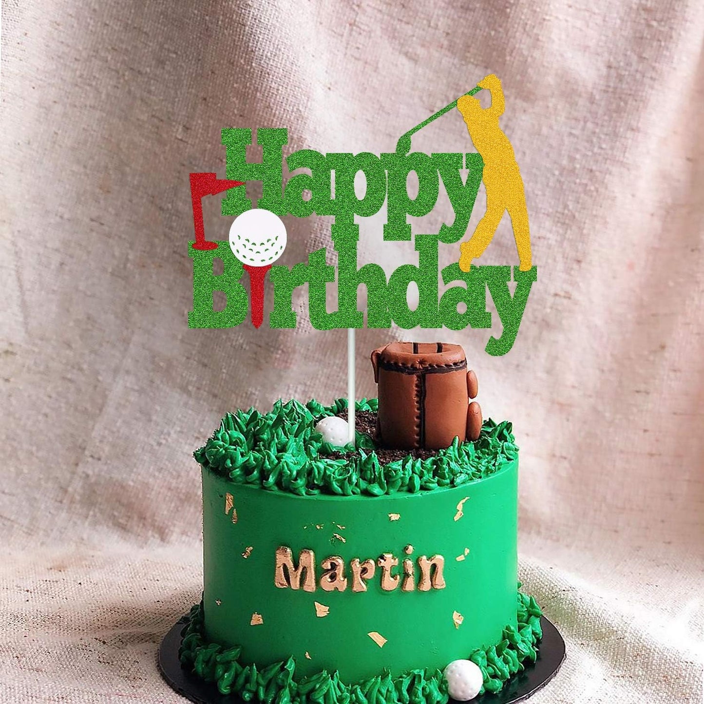 Golf theme Birthday Cake Topper