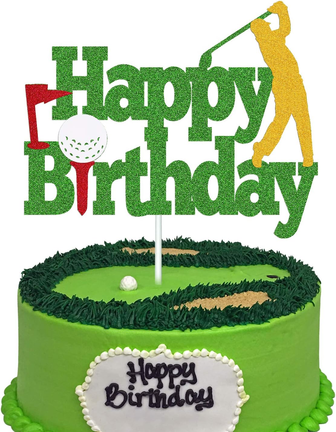 Golf theme Birthday Cake Topper