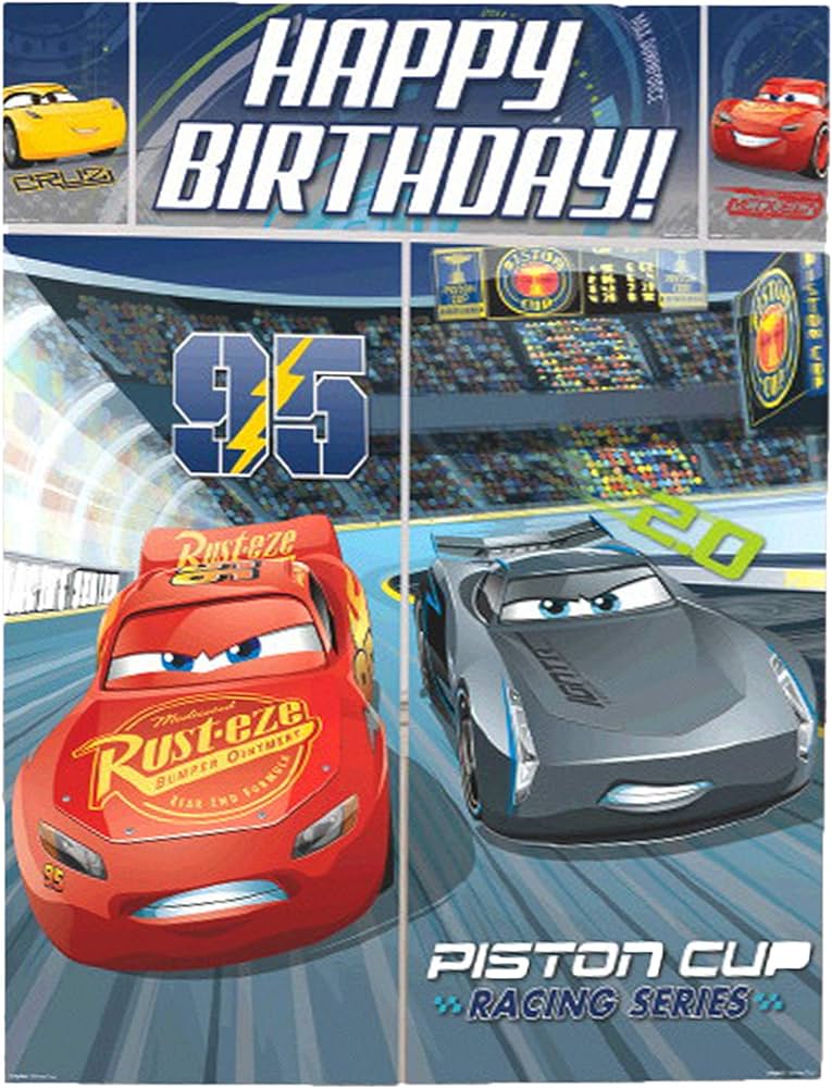 Disney Cars 3 Scene Setter Wall Decorations Kit | Backdrop Banner
