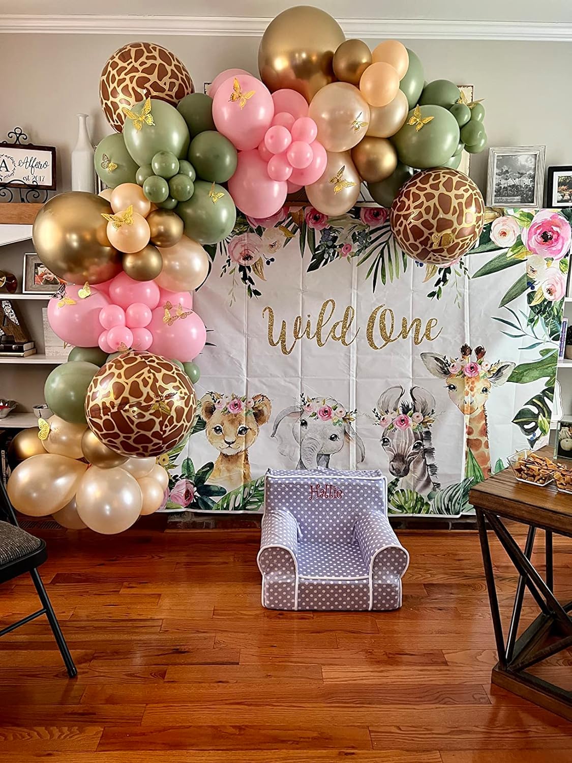 Wild One Jungle Safari Animals Backdrop 150x100cm