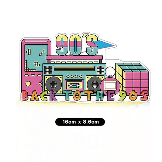 Back to The 90's Birthday Cake Topper