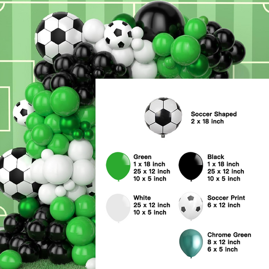 Soccer Theme Balloon Garland Kit for FIFA World Cup Euros Party Decorations