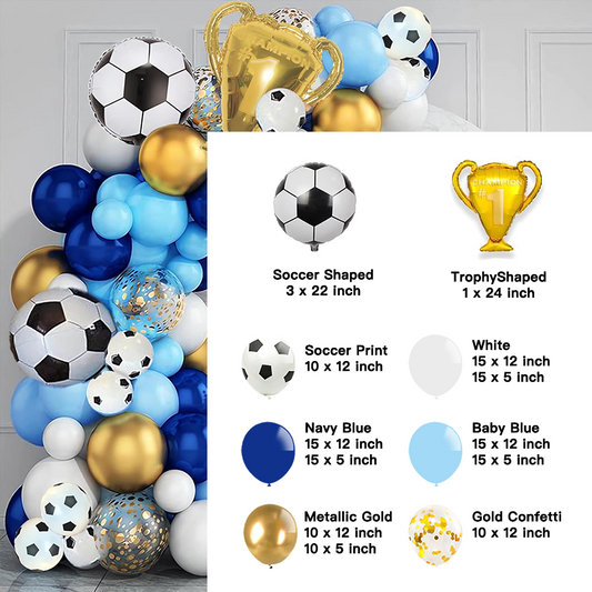 Soccer Theme Balloon Garland Kit for FIFA World Cup Euros Party Decorations