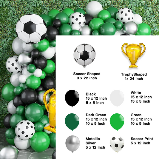 Soccer Theme Balloon Garland Kit for FIFA World Cup Euros Party Decorations