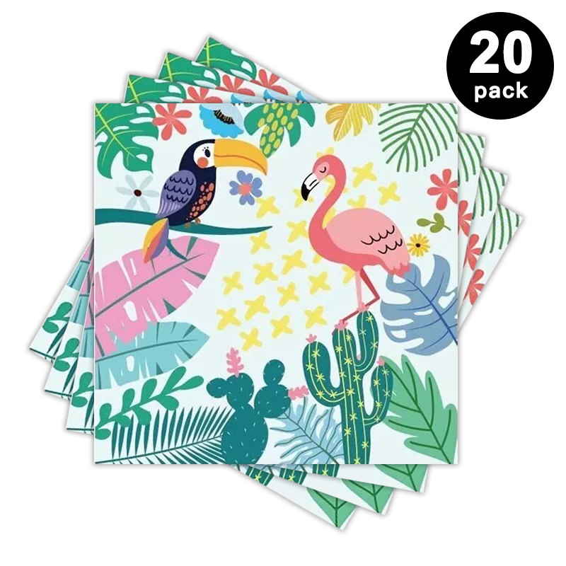Hawaii Flamingo Theme Luncheon Napkins 20 pack