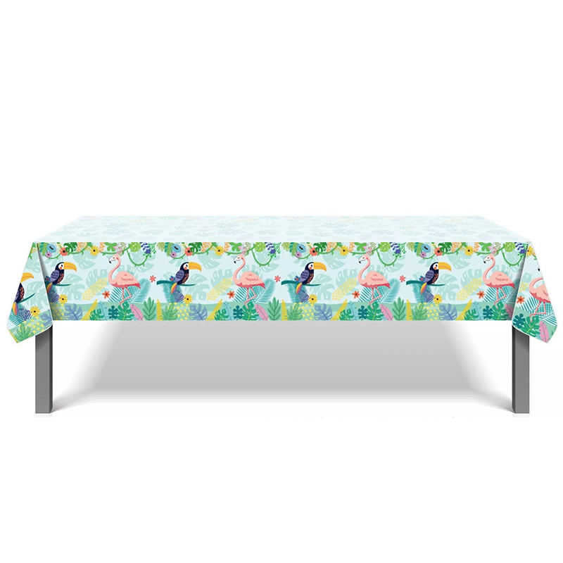 Hawaii Flamingo Theme Tablecloth Plastic 220cm x 130cm