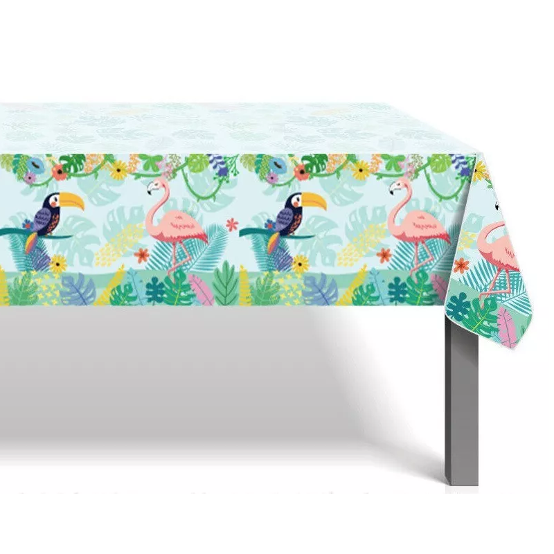 Hawaii Flamingo Theme Tablecloth Plastic 220cm x 130cm