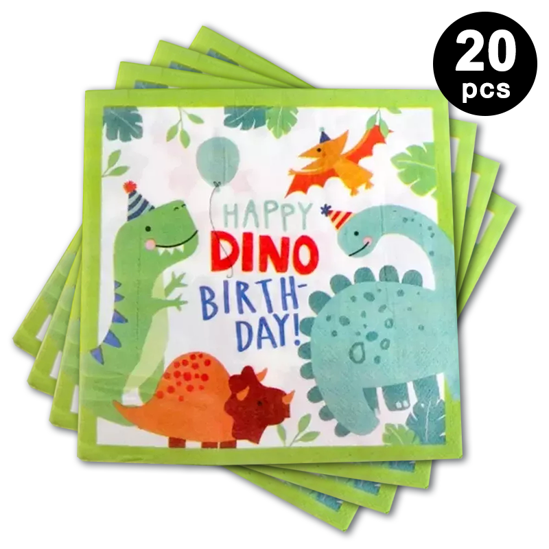 Cute Dinosaur Luncheon Napkins 20 Pack