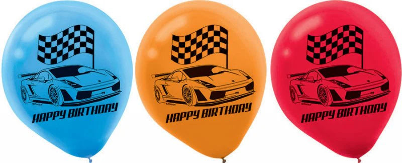 Hot Wheels Wild Racer Happy Birthday Latex Balloons 6 Pack