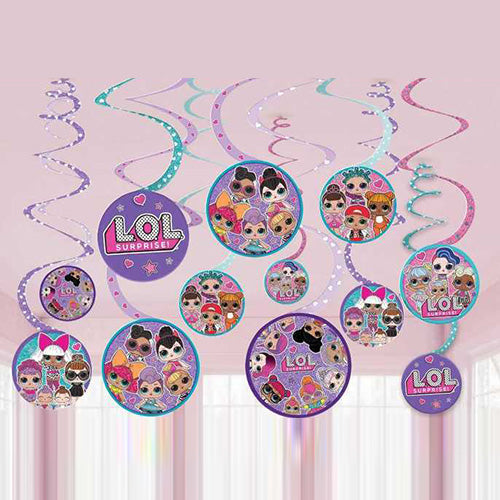 LOL Surprise Spiral Swirls Hanging Decorations 8 Pack