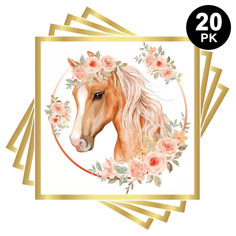 Horse Theme Luncheon Napkins 20 Pack