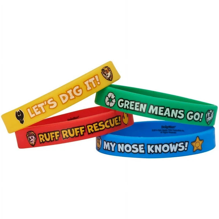Paw Patrol Rubber Bracelet Party Favour 4 Pack