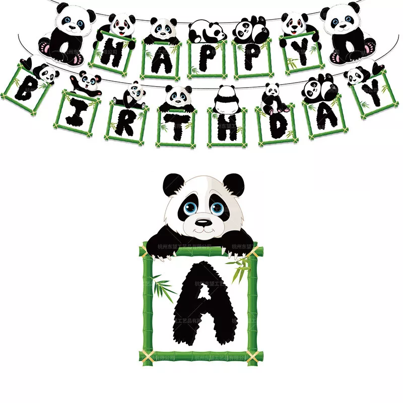 Panda Theme Birthday Party Banner 2 Meter