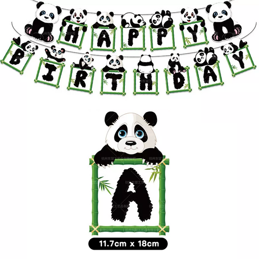 Panda Theme Birthday Party Banner 2 Meter